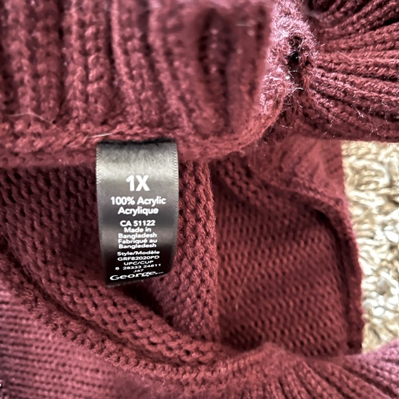 GEORGE Size 1X Sweater/poncho, ruffle detailing, EUC - Picture 7 of 8